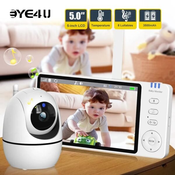 5 Inch Video Baby Monitor With Camera PTZ Zoom Babyphone Cam Security Protection Surveillance Cameras Temperature Sensor Lullaby 5 Inch Video Baby Monitor With Camera PTZ Zoom Babyphone Cam Security Protection Surveillance Cameras Temperature Sensor Lullaby