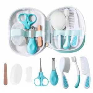 7 sets of baby care brushes, baby nail clippers, sharpening brushes, combs, scissors, and brush combination sets