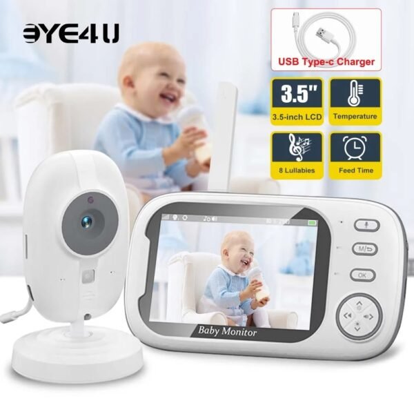 Video Baby Monitor – 3.5" Night Vision with 2-Way Audio