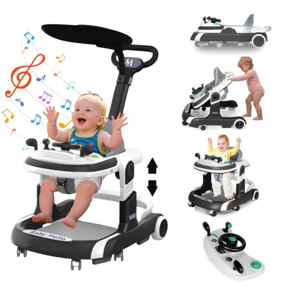 Multifunctional Baby Walker 2025 – Anti-Rollover & Sunshade