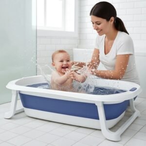 Newborn Collapsible Baby Bathtub Portable Travel Bathtub