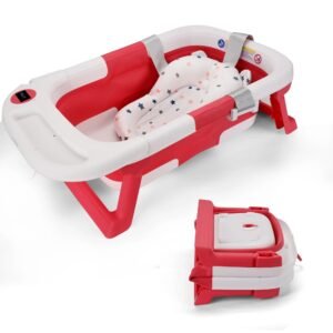 Baby Bathtub with Soft Cushion & Thermometer – 0-36 Months