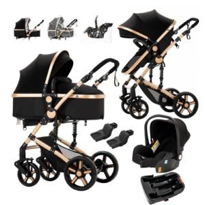 Lightweight Baby Car Seat with ISOFIX & Foldable Stroller
