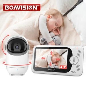 4.3-Inch Video Baby Monitor – Pan Tilt, 2-Way Audio & Night Vision