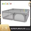main-image-1 IMBABY Baby Playpen – Light Gray Safety Play Fence