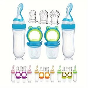 7pcs Baby Feeding Set – Bottles, Spoon & Fruit Feeder