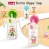 Clamshell Baby Feeding Bottle – Silicone Straw Sippy Cup