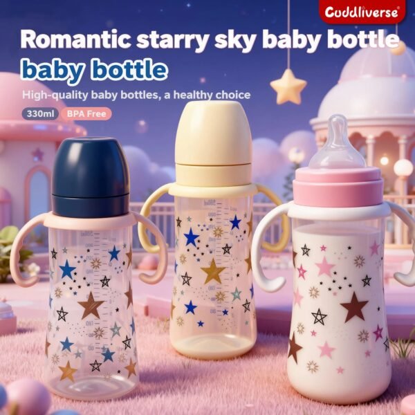 330ml Large-Capacity Baby Feeding Bottle – PP Star Bottle