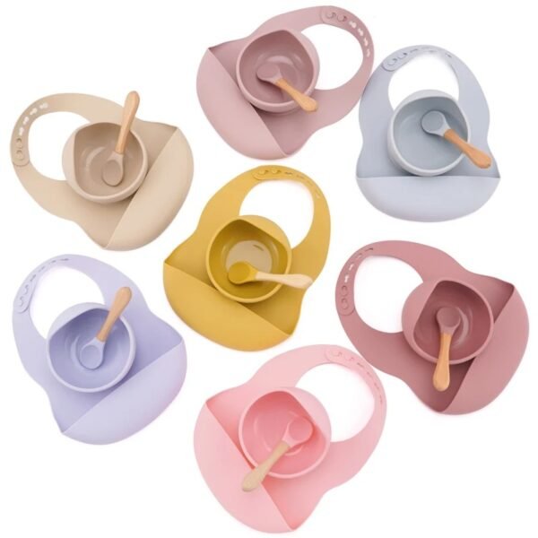 Children’s Tableware Set – Baby Bib, Bowl & Spoon