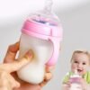 Baby Nano-Silicone Bottle – 150ml/240ml Soft Handle