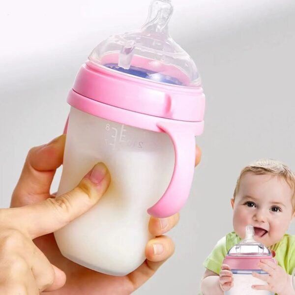 Baby Nano-Silicone Bottle – 150ml/240ml Soft Handle