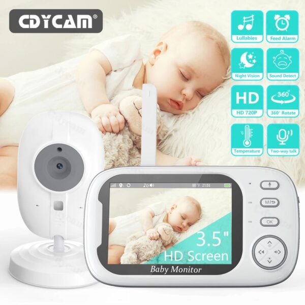 Cdycam 3.5-Inch Baby Monitor – Night Vision & 2-Way Audio