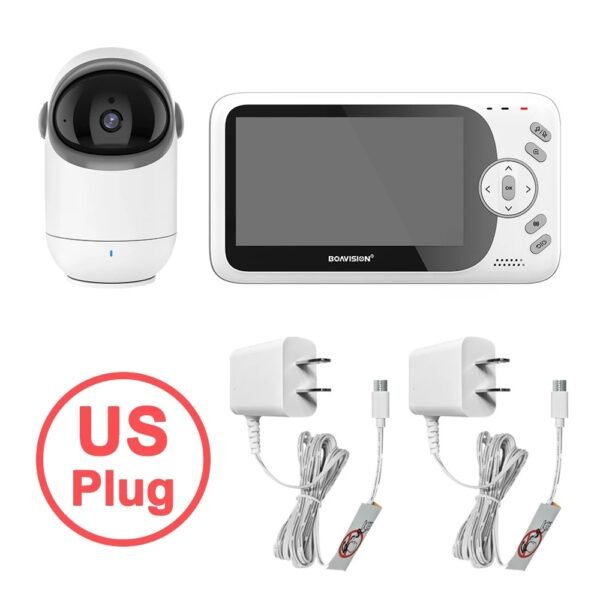 4.3-Inch Video Baby Monitor – Pan Tilt, 2-Way Audio & Night Vision