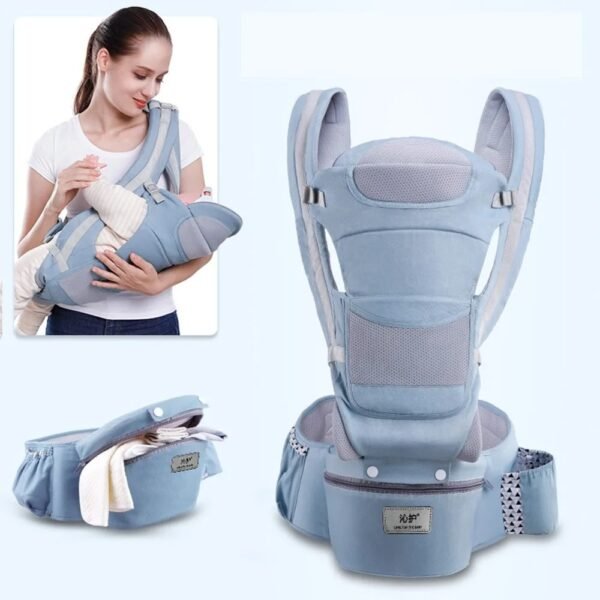 Ergonomic Newborn Baby Carrier With Hipseat – 3-Way Carry
