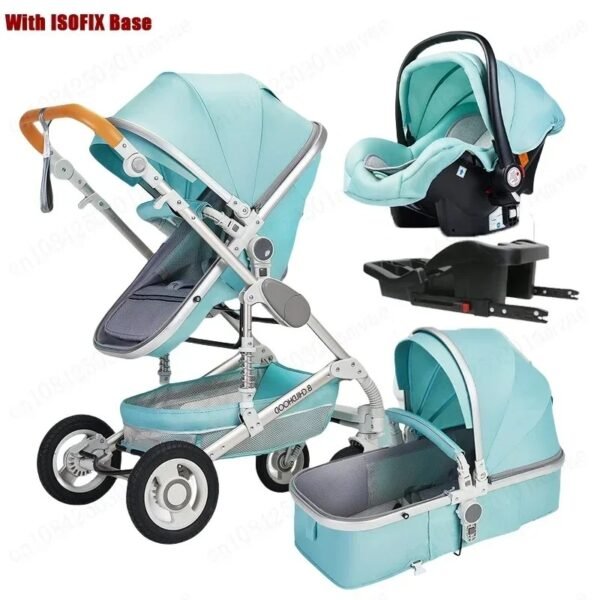 3-in-1 Baby Stroller with ISOFIX – Luxury Travel Carriage