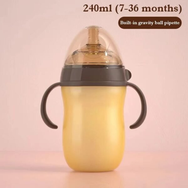 Baby Bottle with Silicone Handle – 150ml/240ml for 0-36 Months