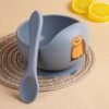 2PCS Silicone Baby Feeding Bowl Set – Suction Bowls with Spoon