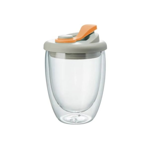 Cute Portable Double Wall Glass Cup – Leak-Proof Mug