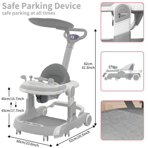 Multifunctional Baby Walker 2025 – Anti-Rollover & Sunshade