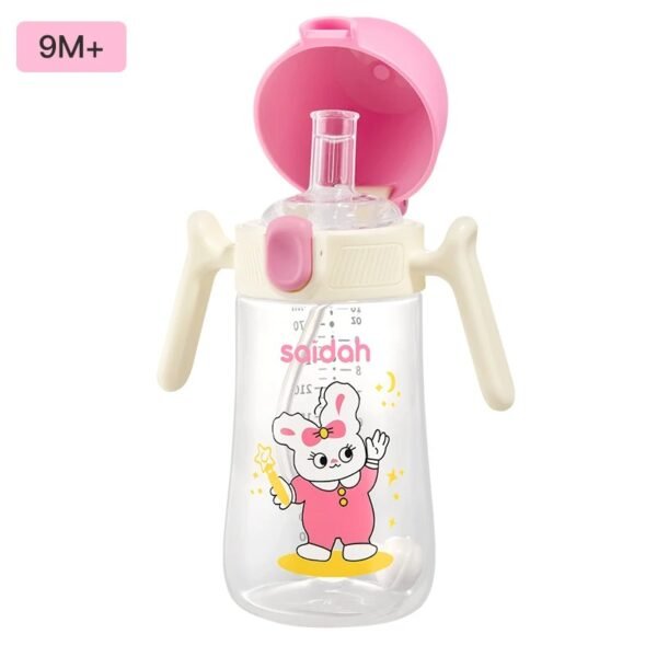 Clamshell Baby Feeding Bottle – Silicone Straw Sippy Cup