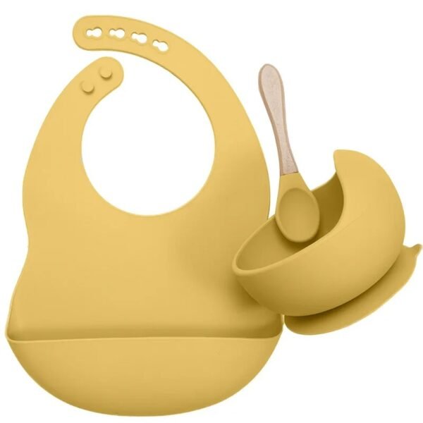 Children’s Tableware Set – Baby Bib, Bowl & Spoon