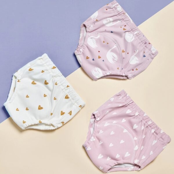 3pcs Baby Cotton Training Pants – Waterproof Reusable Diapers