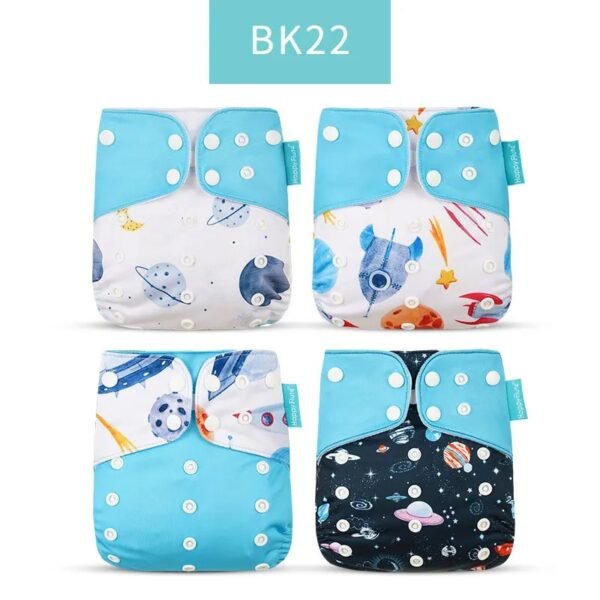 main-image-12 Happyflute 4Pcs OS Pocket Baby Diaper – Washable & Reusable