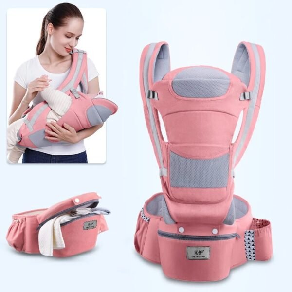 Ergonomic Newborn Baby Carrier With Hipseat – 3-Way Carry