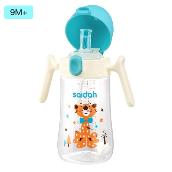 Clamshell Baby Feeding Bottle – Silicone Straw Sippy Cup