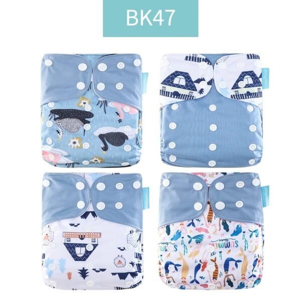 main-image-17 Happyflute 4Pcs OS Pocket Baby Diaper – Washable & Reusable