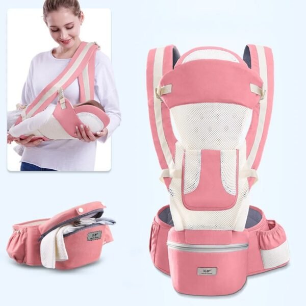 Ergonomic Newborn Baby Carrier With Hipseat – 3-Way Carry