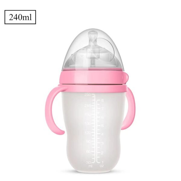 Baby Bottle with Silicone Handle – 150ml/240ml for 0-36 Months