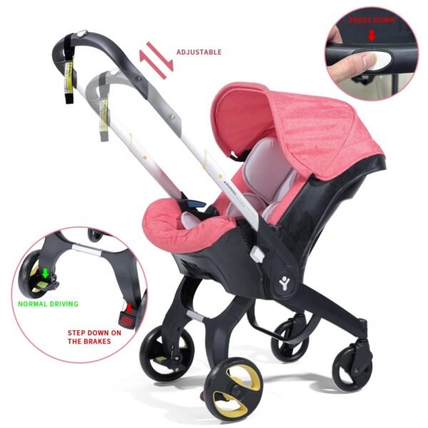 main-image-2 Foldable Two-Way Baby Stroller – Portable for 0–3 Years