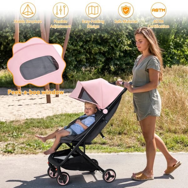 Lightweight Baby Stroller – Compact & One-Hand Folding