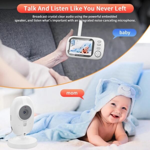 Cdycam 3.5-Inch Baby Monitor – Night Vision & 2-Way Audio