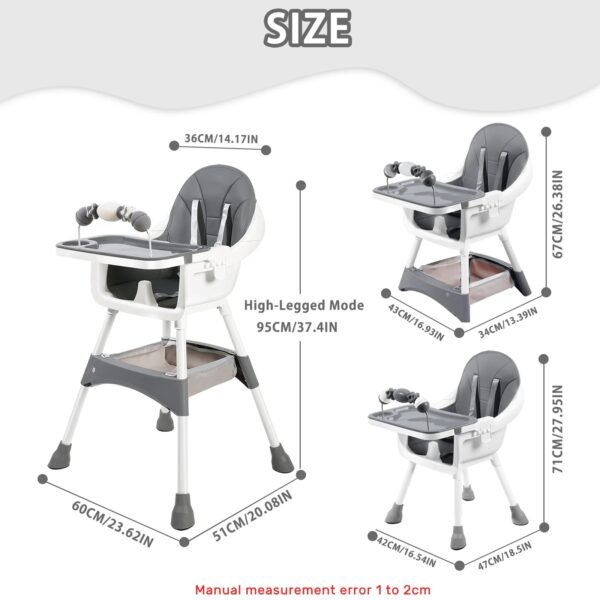 main-image-2 Portable Baby High Chair – Convertible Eat & Play Dining Chair