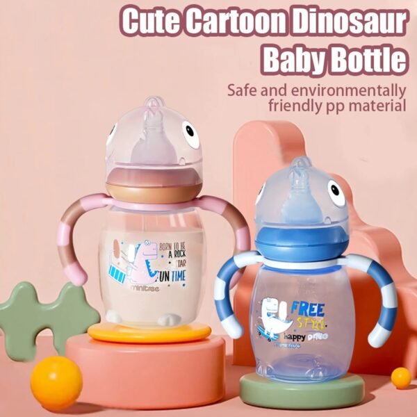 Baby Cartoon Feeding Bottle – 150ml/270ml PP Safe Bottle