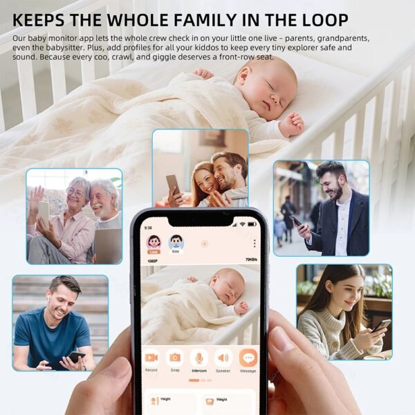 WiFi Baby Monitor – 1080P HD with Night Vision & Lullabies