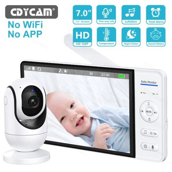Wireless Baby Monitor – 7-Inch HD with Night Vision