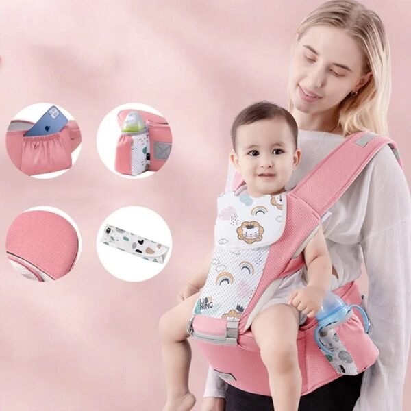 Ergonomic Newborn Baby Carrier With Hipseat – 3-Way Carry