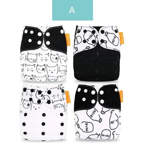 main-image-24 Happyflute 4Pcs OS Pocket Baby Diaper – Washable & Reusable