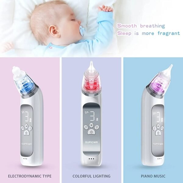 Electric Nasal Aspirator – Baby Nose Suction Device with Music