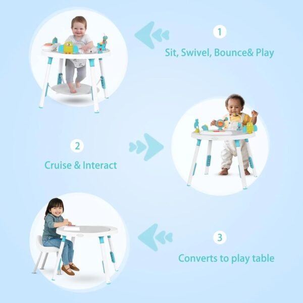 3-in-1 Activity Center – Jumper, Table & Rotating Seat