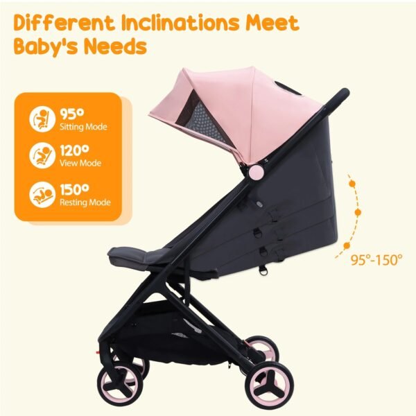 Lightweight Baby Stroller – Compact & One-Hand Folding