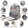 3-in-1 Diaper Bag Backpack with Foldable Baby Bed