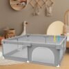 main-image-3 IMBABY Baby Playpen – Light Gray Safety Play Fence