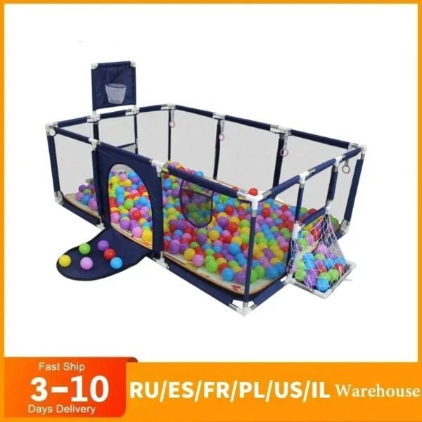 main-image-3 Baby Playground Playpen – Steel Frame Activity Fence