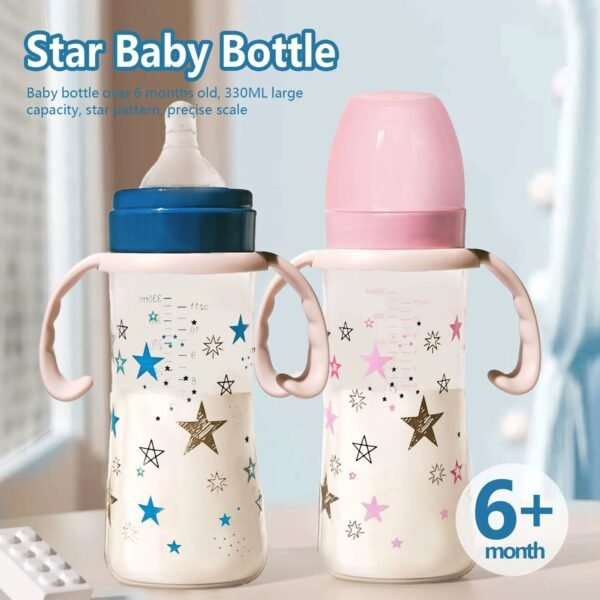 330ml Large-Capacity Baby Feeding Bottle – PP Star Bottle