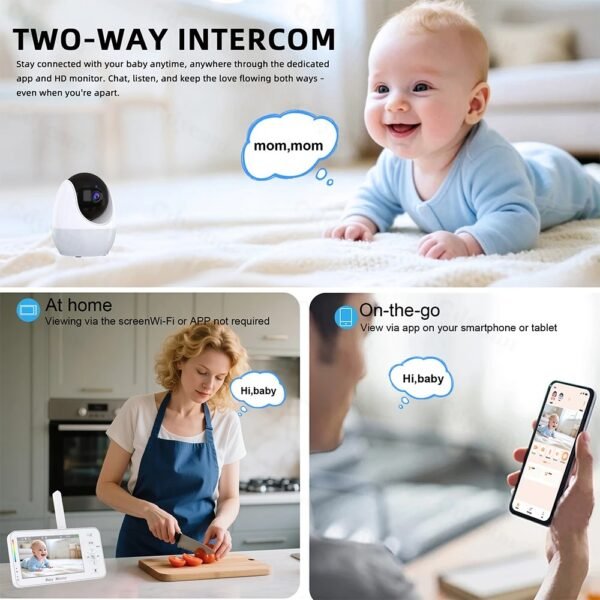 WiFi Baby Monitor – 1080P HD with Night Vision & Lullabies