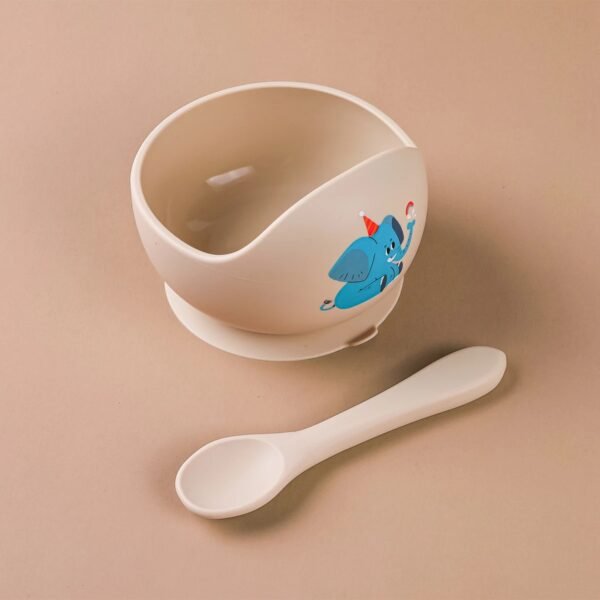 2PCS Silicone Baby Feeding Bowl Set – Suction Bowls with Spoon